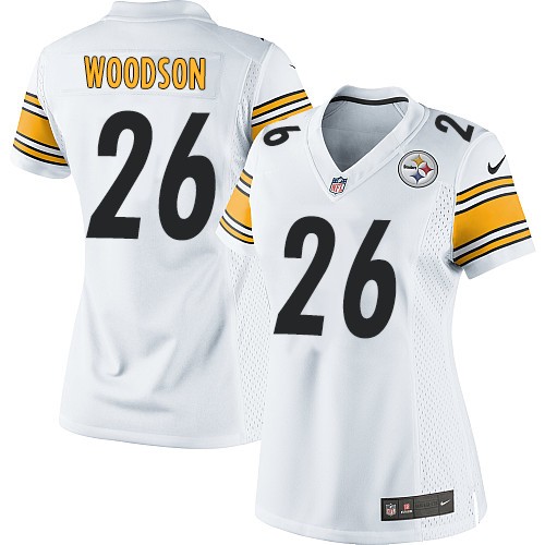 Women's Limited Rod Woodson Nike Jersey White Road - #26 NFL Pittsburgh Steelers